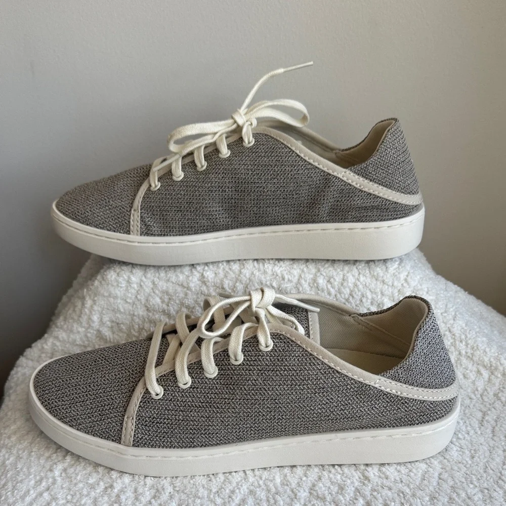 Olukai Pehuea Li Convertible Sneaker Women Tapa/White Sand Sz 7.5